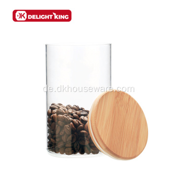 Küchen-Glas-Aufbewahrungsbehälter-Set mit Bambusdeckel